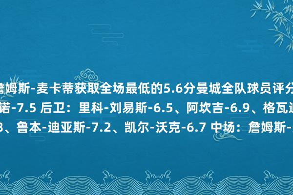詹姆斯-麦卡蒂获取全场最低的5.6分曼城全队球员评分 门将:奥尔特加-莫雷诺-7.5 后卫:里科-刘易斯-6.5、阿坎吉-6.9、格瓦迪奥尔-6.6、阿克-6.8、鲁本-迪亚斯-7.2、凯尔-沃克-6.7 中场:詹姆斯-麦卡蒂-5.6、马特乌斯-努内斯-6.1、伯纳多--8.0、京多安-7.1、德布劳内-8.9 时尚:萨维尼奥-6.2、多库-8.8、格拉利什-7.6、哈兰德-7.4诺丁汉丛林全队球员评分 门将:泽尔斯-6.7 后卫:埃纳-6.6、米伦科维奇-6.2、阿莱士-莫雷诺-6.9、穆里略-6.5、莫拉托-6.6 中场:耶茨-6.4、尼古拉斯-多明格斯-6.5、吉布斯-怀特-7.0、埃利奥特-安德森-7.0 时尚:拉蒙-索萨-6.5、埃兰加-7.2、若塔-席尔瓦-6.4、埃里克-莫雷拉-6.5、克里斯-伍德-6.3、阿沃尼伊-6.6世界杯体育信息