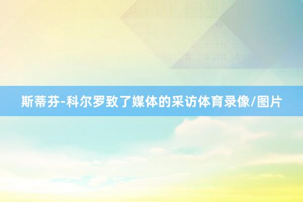 斯蒂芬-科尔罗致了媒体的采访体育录像/图片