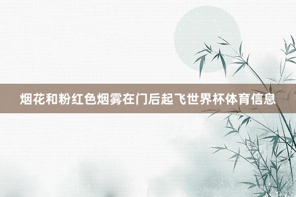烟花和粉红色烟雾在门后起飞世界杯体育信息