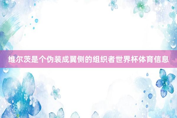 维尔茨是个伪装成翼侧的组织者世界杯体育信息