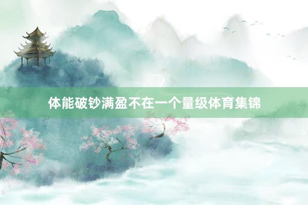 体能破钞满盈不在一个量级体育集锦