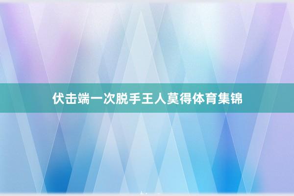 伏击端一次脱手王人莫得体育集锦