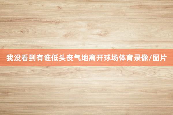 我没看到有谁低头丧气地离开球场体育录像/图片